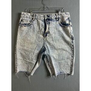 Lifted Research‎ Group Shorts Men's 36 Denim Shorts Acid Wash Cut Off Casual